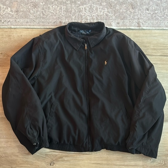 Vintage 90s Polo Ralph Lauren Black Jacket sz XXL (unisex style) - Picture 1 of 11